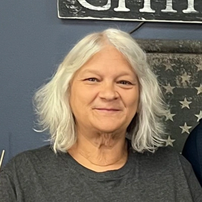 A headshot photo of Vicki Bryant, the office manager at Pleasant Hill Chiropractic